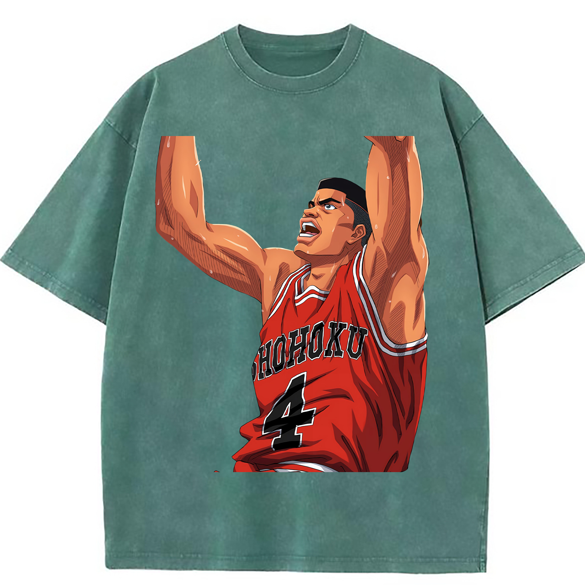 （画像用） SLAM DUNK／スラムダンク 綿100% ヴィンテージ風 半袖Tシャツ（フロントプリント）